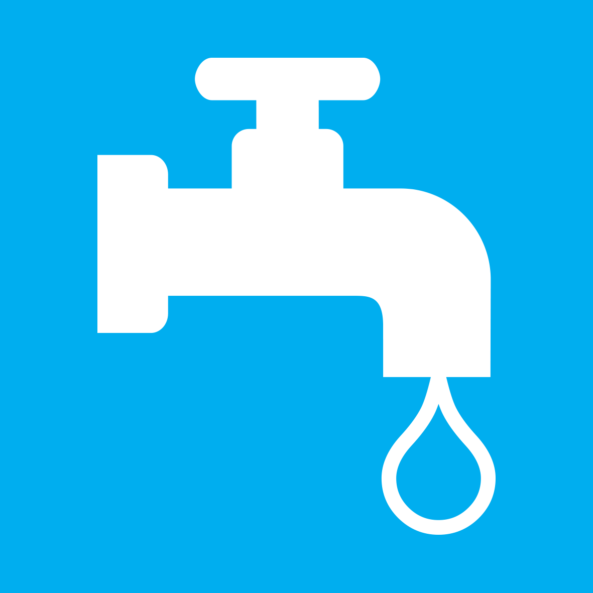 Icon, graphic: tap, clean water, hygiene, sanitation