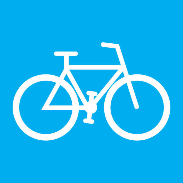Graphic icon to represent a bicycle